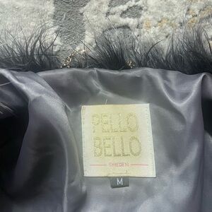 Pello Bello Gray Fur-Trimmed Jacket